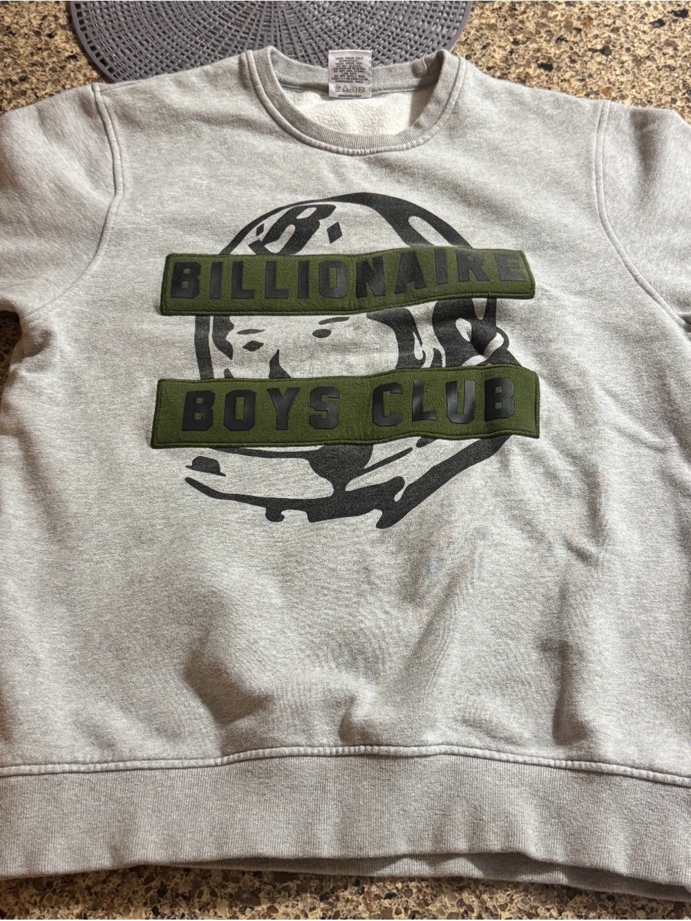 Set Billionaire Boys Club Light Gray Sweatshirt with Olive Logo Patches